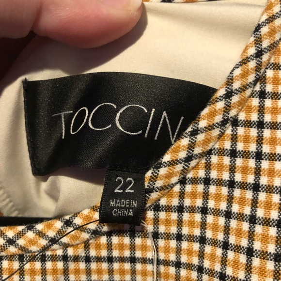 ⭕️ PRICE FIRM NEW Toccin Plus Size 22 Plaid Belted Sheath Dress - Picture 4 of 5